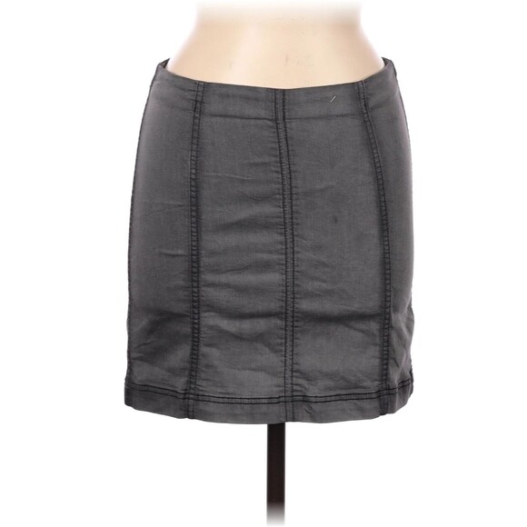 Free People Womens 6 Demin Short Skirt High Waisted Y2K Grunge Modern Washed - Picture 1 of 5